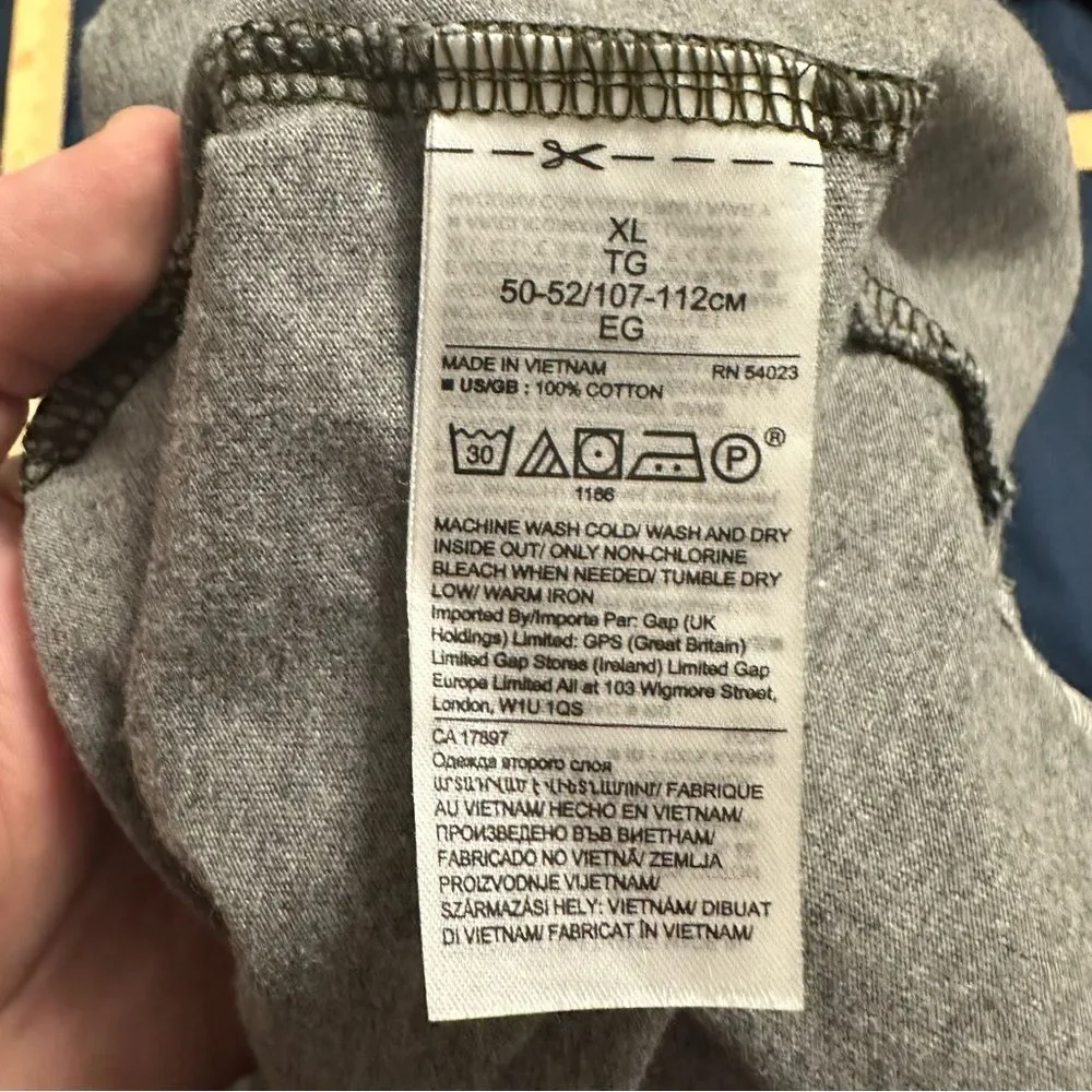 Banana Republic Gray and Olive Green Polo Shirt with Color-Blocking
